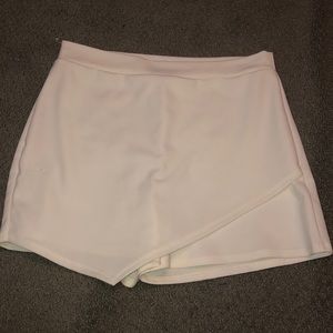 white skirt with under shorts